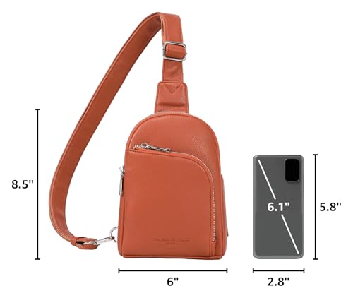 Image of INICAT Travel Sling Bag, Anti Theft Crossbody Bag for Women | RFID Blocking, 8 Card Slots, Back Zippered Pocket, Metal Zippers,Switchable Strap