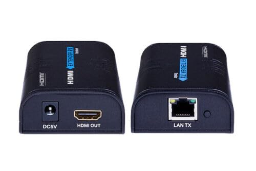 1080P@60Hz HDMI Extender Over IP Ethernet, Up to 394ft (120m), Direct 1 to 1 Extender Over CAT5e/6 or 1 to Many Over Gigabit Switch, Network LAN, HDMI Over IP,for HDTV
