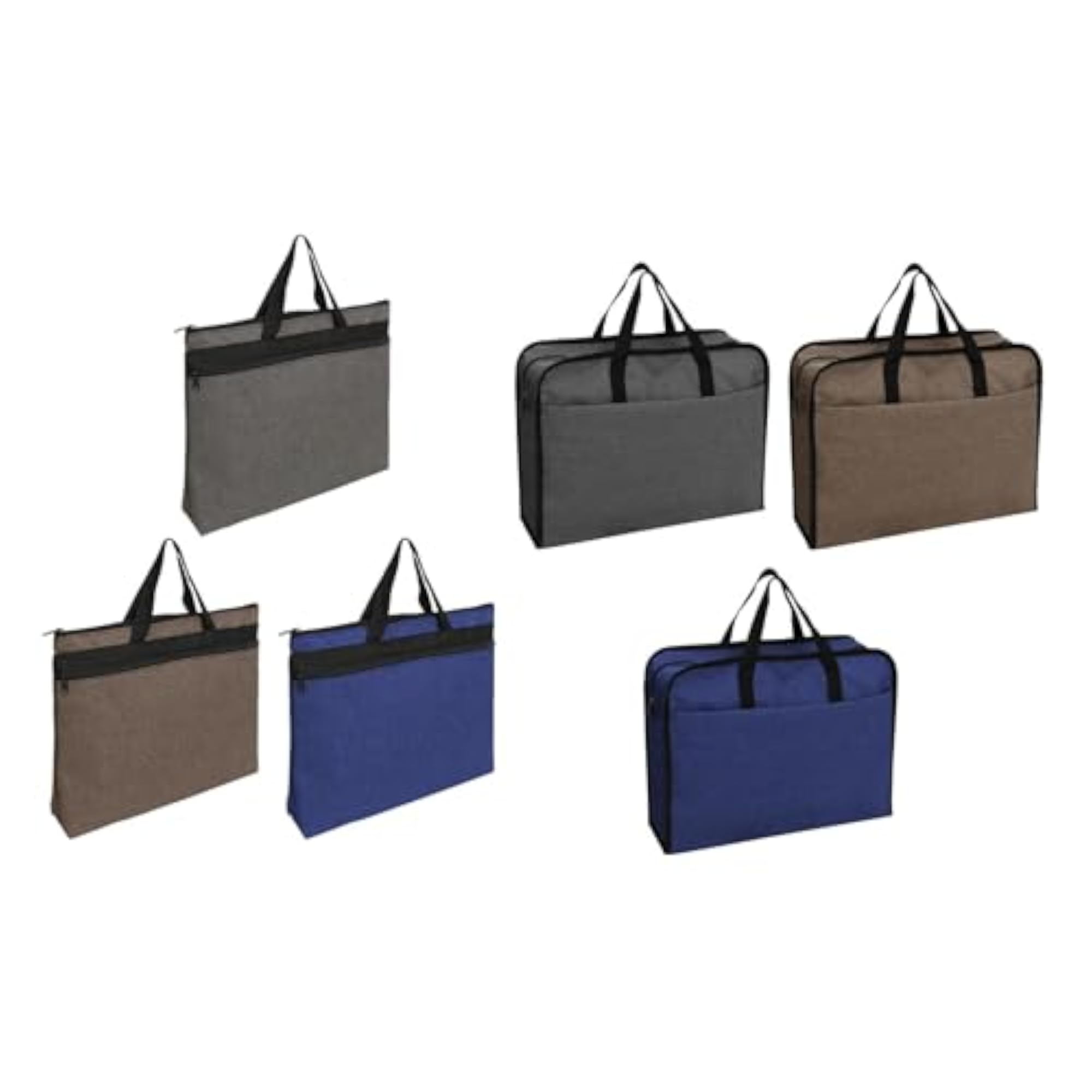 Business Briefcase Paper Files Storage Bag, Dark Gray