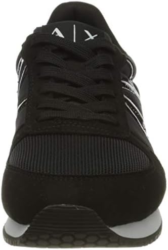 AX Armani Exchange womens Retro Trainer Sneaker, Black, 4.5 US | Image 1