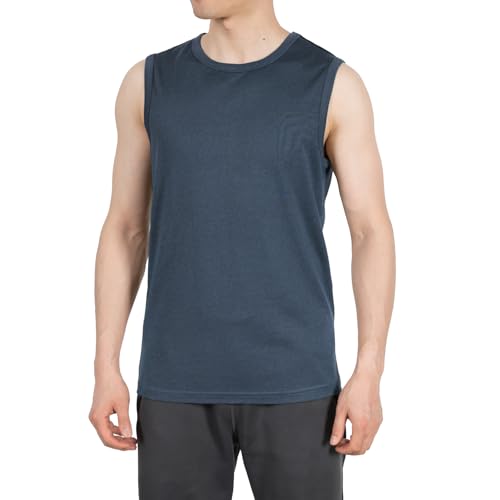 SHEEP RUN 100% Merino Wool Tank Top Men's Lightweight Wicking Breathable Workout Activewear Shirt