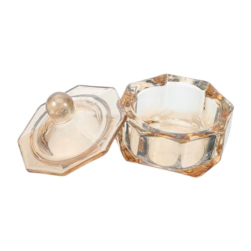 VINTORKY ネイル アート カップ ネイル 皿 カップ ネイル マニキュア ツール 装飾 ネイル 皿 蓋付き 交換可能 グラス ネイル カップ グラス ネイル カップ 蓋付き 蓋付