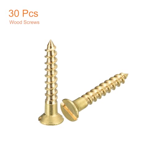 uxcell Tornillos para Madera, 30 Piezas M2.5 x 16mm Cabeza Plana Ranurada Autorroscante para Carpintería y Muebles miniatura 3