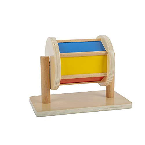 Image of Tiger Montessori Spinning Rainbow Drum Toys for 612 Month Babies Infant 3 Month 1 Year Toddlers TI4501