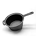 LOCEHNGY Cast Iron Melting Pot Cooking Pot,Sauce Pan with Lid,2 Quart Cooking Pot, Small Saucepan with Steamer