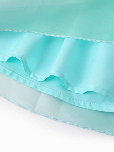Image of Disney Princess Frozen Elsa Minnie Stitch Toddler Girl Tulle Tutu Dress Ruffle Sleeve Mesh Summer Birthday Party Clothes 2-9Y
