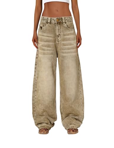 Aelfric Eden Barrel Jeans Retro Loose Jean Pant Casual Wide Leg Baggy Denim Pants Streetwear