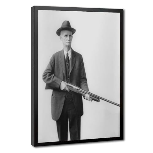 Impression sur toile John Moses Browning portrait deco murale de bureau suspendu 20x30 cm