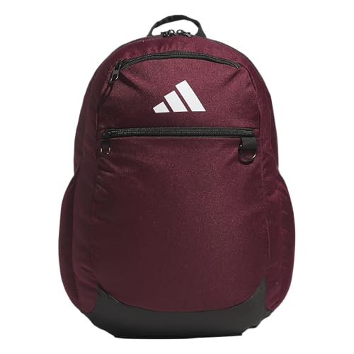 Image of adidas Striker 3 Team Sports Backpack - Daypack for Sports Gym Travel, 36L, Maroon, OSFA