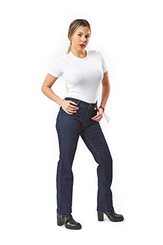 Kolossus Women Cotton Blend Super Stretch Work Jeans with Triple Seams - Boot Cut - Mid Rise - Workwear - Image 4