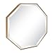 Kate and Laurel Rhodes Modern Octagon Wall Mirror, Gold 25x25 Inches