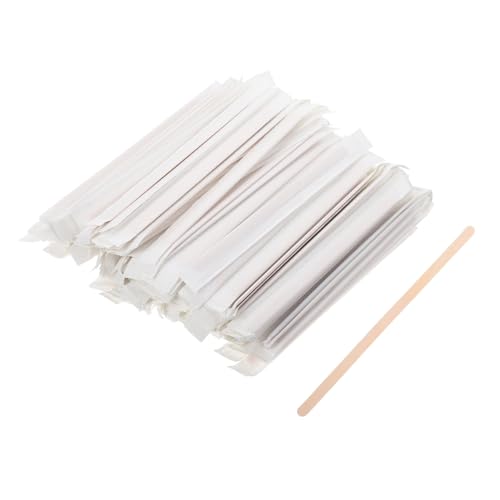 SOLUSTRE Mix Drinks Style: 500pcs Wooden Stirrer Set Ice Sticks for Cocktails Smoothies Iced Tea Bar Supplies