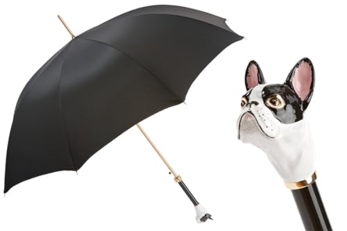 Parapluie French Bulldog Pasotti automatique 100% polyester haute résistance au vent