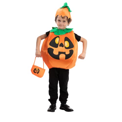 Spooktacular Creations Halloween Kids Wacky Pumpkin Costume With Orange Bucket For Toddler thumb #4