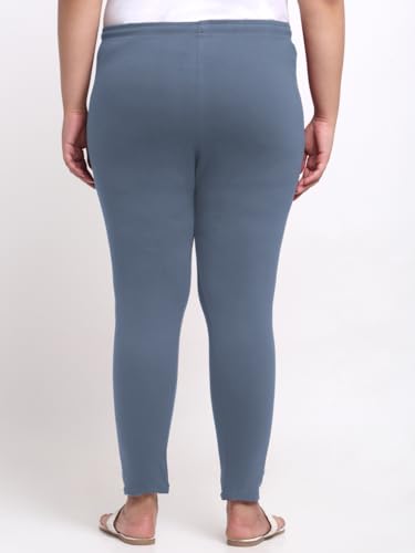 Image of Soft Cotton Ankle Lenght Solid Regular and Plus 35 Colours Leggings for Womens and Girls (Sizes :- M to 6XL)
