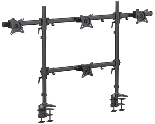 Soporte para 4 monitores convertible que elimina el dolor de cuello con altura e inclinaci&oacute;n ajustable 5