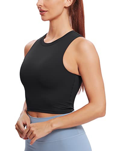 Natural Feelings Nudi Sports Bras for Women Removable Padded Yoga Tank Tops Sleeveless Fitness Workout Crop Tops