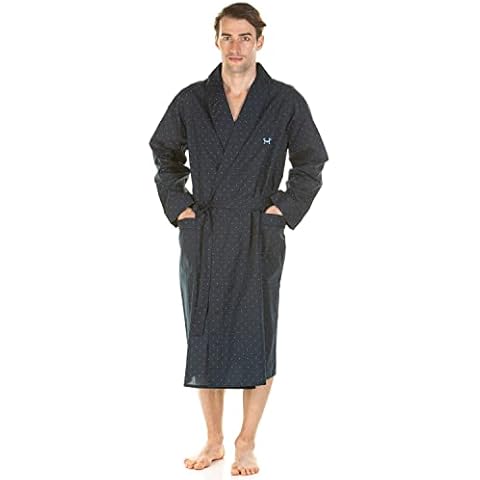 Haigman Easy Care Navy Dots Dressing Gown Cover