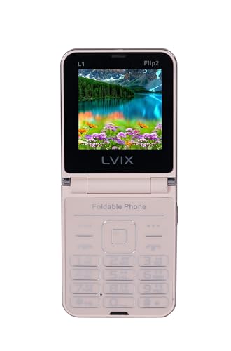 Image of Lvix All-New FLIP 2 Flip Dual Sim |Keypad Mobile| with 2.6 inch Big Display |Flip|Fold|BT Dialer| Voice Changer |Auto Call Recording|Long Lasting Battery| FM|Camera|Feature Phone| Gold