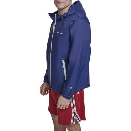Champion Men's Water Resistant Rain Hoody, Navy Peacoat, Small - image 2