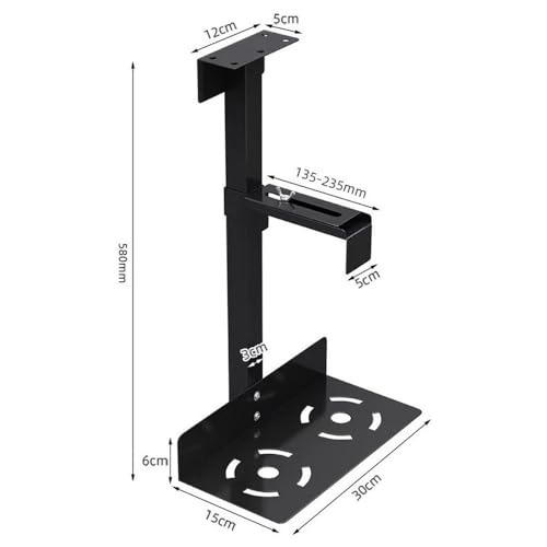 Soporte para CPU de PC, montaje ajustable bajo escritorio y en pared, soporte para torre de PC (Blanco) miniatura 2