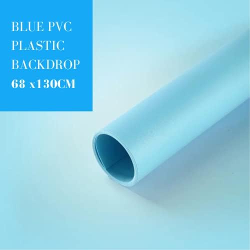 Image of SMILEDRIVE Professional Photography Backdrop PVC Sheets, 60x120 cm, Blue | Photoshoot Backdrop, Waterproof