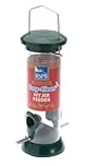 RSPB 68483197 Premium Hanging Nyjer Seed Feeder, Easy Clean, Aluminium, bird seed niger feeder. supporting charity. Wild bird, for use in gardens & outdoors pouches,Green, 9-inch