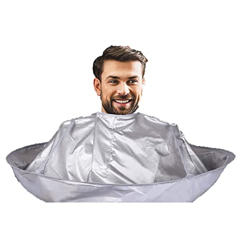 Hair Cutting Cape Haircut Cape Barber Cape Hair Catcher Hair Cape Hair Cutting Tools Umbrella Barber Salon Cape Salon Stylist Hairdressing (Adult,Silvery)