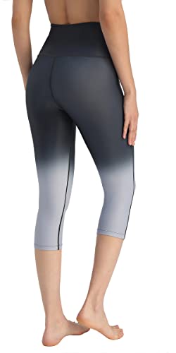 Ubestyle Upf 50+ High Waist Women's Swim Capri Leggings Swimming Tights Rash Guard Pants Sun Protective (Ubt3002Graygradientm) #TOP4
