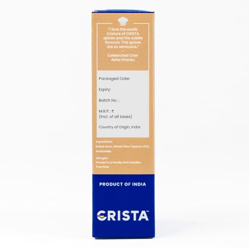 Image of CRISTA Compounded Hing Powder | Bandhani Hing | Asafoetida | Extra Strong Tadka | Zero added Colours, Fillers, Additives & Preservatives | Antioxidants rich | 100 gms