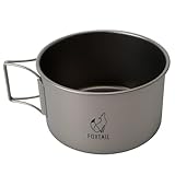 FOXTAIL(フォックステイル) 純チタン 深型シェラカップ 550ml ミニクッカー ロッキーカップ ボールポット 小鍋 軽量 高耐久 耐腐食