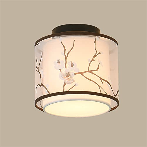 Plafonnier tissu style chinois pour sublimer l'ambiance zen d'une chambre à coucher