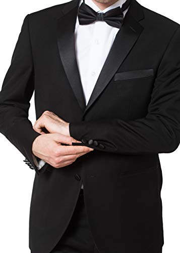 Adam Baker Men's Classic & Slim Fit Two-Piece Formal Tuxedo Suit4