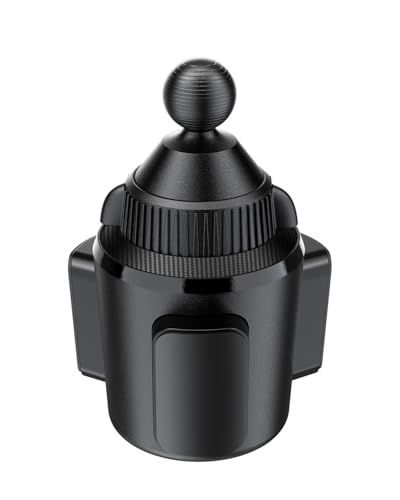 APPS2Car Cup Holder Base with 1 Ball Heavy-Duty Expandable Cup Mount Compatible with B Size Double Socket Arms Fits 3 to 4 Cup Holders Anti-Slip Easy Install