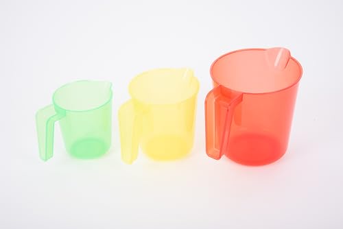 TickiT 73127 Translucent Colour Nesting Jugs, Blue, Green, Yellow, Large - Image 2