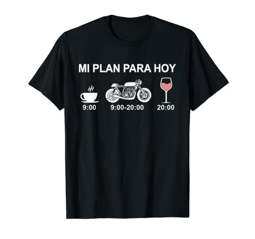 Regalo Motero Motociclismo Biker Mi Día Perfecto Moto & Vino Camiseta Cover