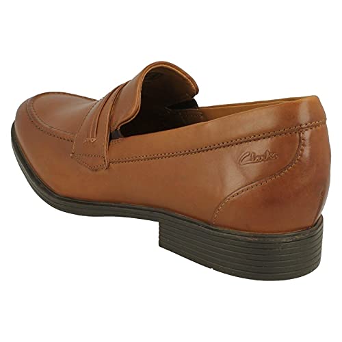 Image of Clarks Mens Whiddon Loafer Black Leather Loafers