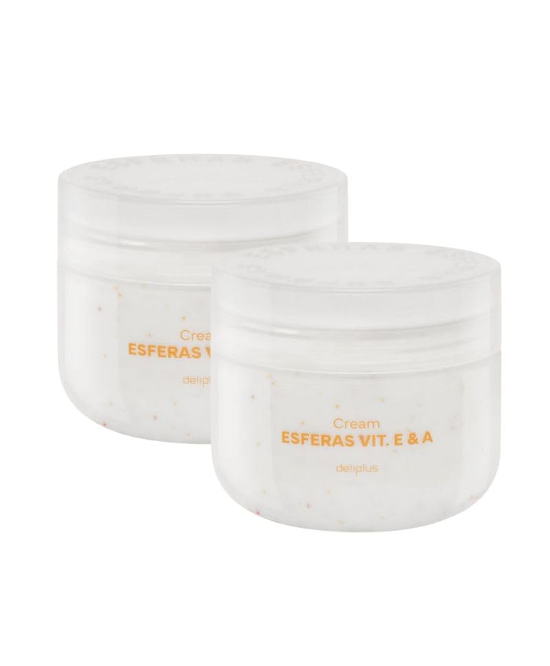 Dliplus Crema Corporal Esferas Vitamina E y A, Hidratante, 300 ml, Pack de 2