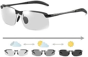 BWESOO Black Polarized Photochromic Sunglasses UV400 Sports Sunglasses Day and Night Driving Glasses Ultra-Light Sun Glasses Eyewear Men and Women Cycling Glasses and Goggles