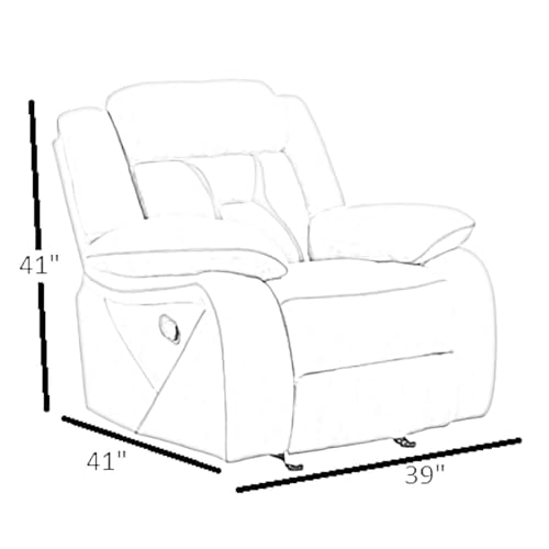 Image of Torque - Pawel Leatheratte Manual Recliner Sofa 3+2+1 Seater-Beige | Adjustable 6 Seater Recliner with Cup Holder Storage for Living Room Bedroom | 1 Year Warranty