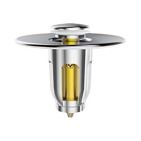 Universal Bathroom Sink Stopper Replacement, Pop Up Sink Drain Stopper, Stainless Steel Bounce Core Push Type Converter Sink, Wash Basin Sink Drain Plug, Bathtub Stopper and Filter in One Cover