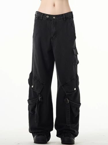 Men's Jeans Vintage Straight Leg Chinos Loose Fit Trouser for Men 6