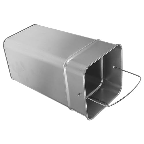 Alipis Metal Trash Can Inside Bucket Replacement Garbage Storage Container Bin Waste Basket Kitchen Compost Bin Galvanized Recycling Bin with Handle for Garden Lawn