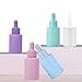 AGENIZ 4 Pack Glass Dropper Bottles, Clear Frosted with 2 Funnels & 2 Lotion Pumps, 30 ml Essential Oil Bottles