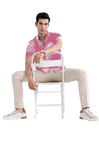 Image of Venisa Men's Cotton Blended Printed Casual Shirt