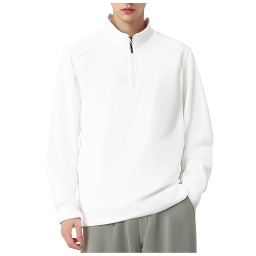 ハーフジップ トレーナー メンズ プルオーバー 秋服 トップス 長袖 ジャージ 上 Tシャツ ハイネック 立襟 ハーフジップ 男性 スウェット ゆったり 大きいサイズ おしゃれ 無地 スポーツ無地 スポーツ シンプル 快適 秋 冬 春 通勤 普段着 旅行