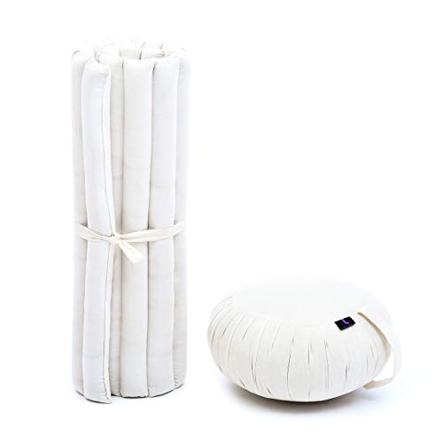 Leewadee Cushion Set-1 Round Yoga Pillow and 1 Square - Image 3