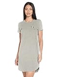 Manga corta Calvin Klein S/s Nightshirt Camisón, Grey Heather, M para Mujer