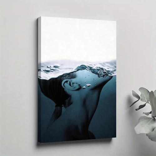 Toile visage de femme grand format pour décoration murale de couloir