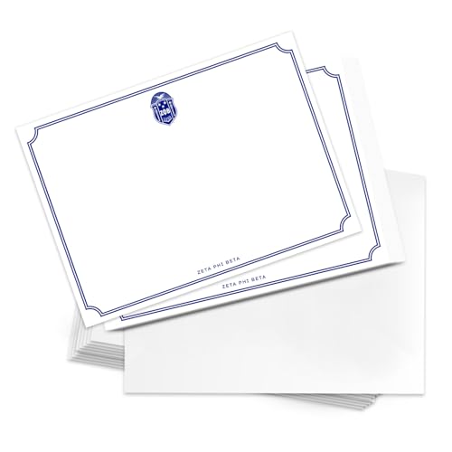 Image of Desert Cactus Zeta Phi Beta 10 Pack Notecards ZPB ZPhiB Divine 9 Stationery Cardstock Includes Envelopes Memo Party Thank You (Notecard Design A)